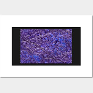 Violet blue marble color fancy Posters and Art